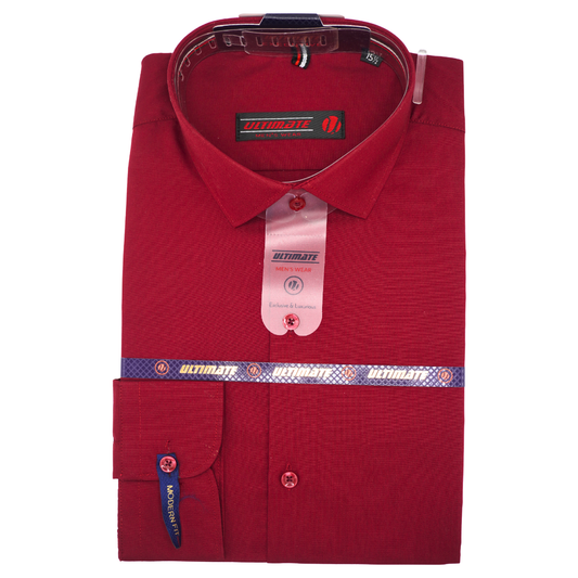 Solid Maroon dress shirt