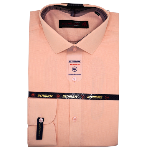 Solid Peach color dress shirt