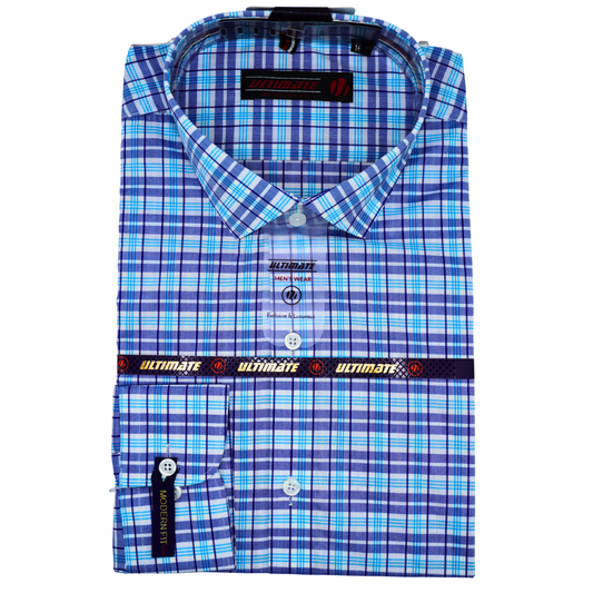 Blue & Purple Checkered dress shirt