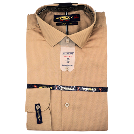 Beige Solid color dress shirt
