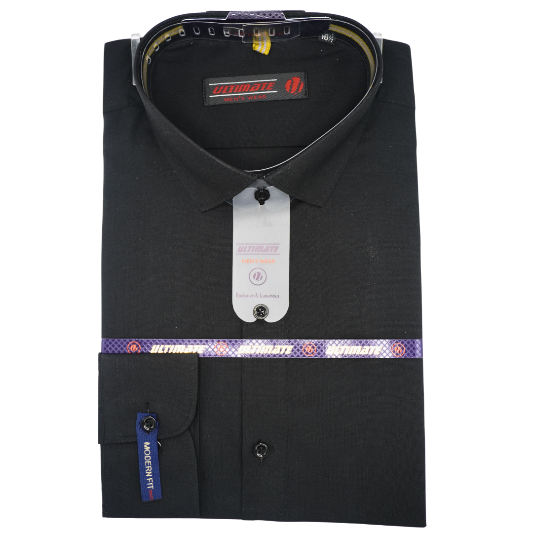Solid Black color dress shirt