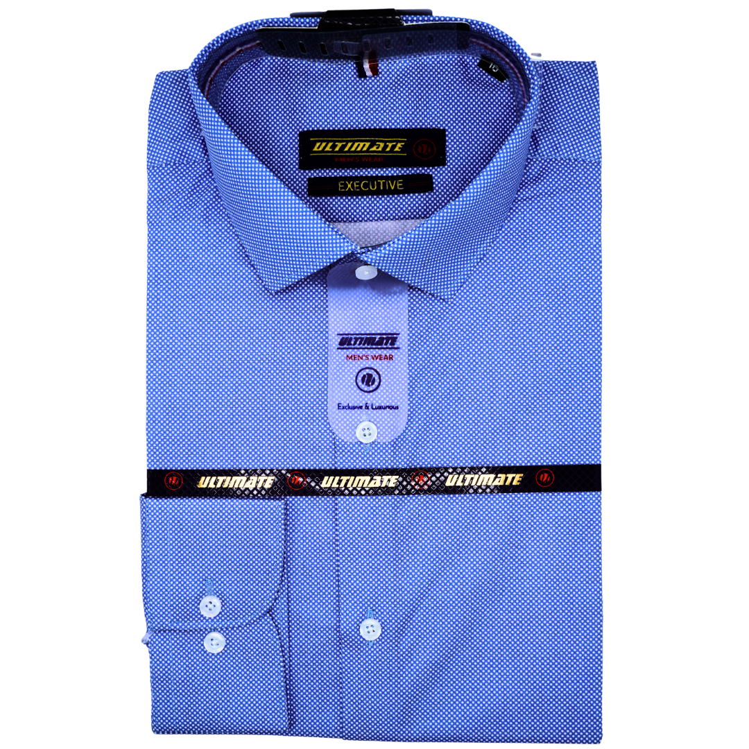 Sky Blue Microdot Pattern dress shirt