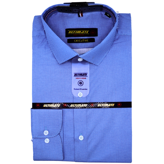 Sky Blue Microdot Pattern dress shirt