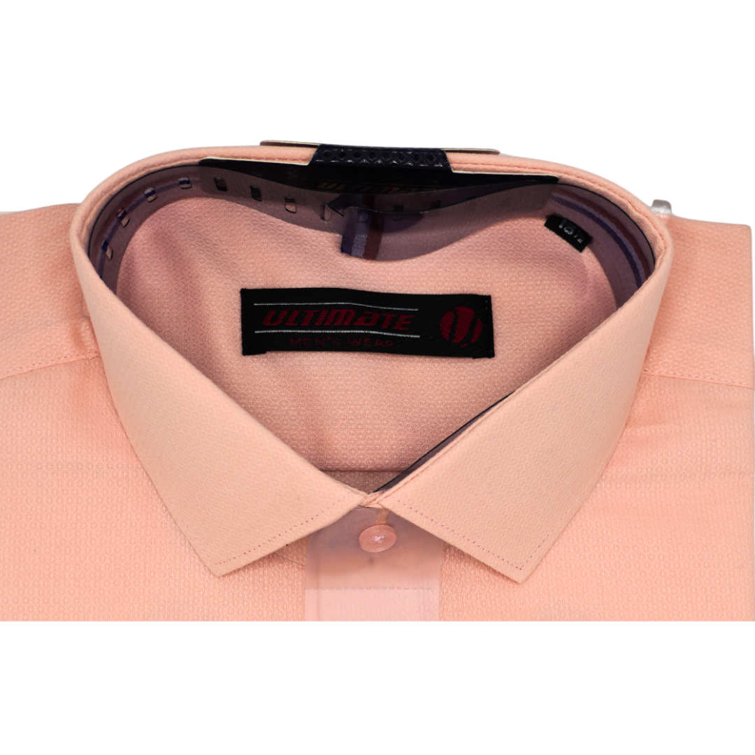 Solid Peach color dress shirt