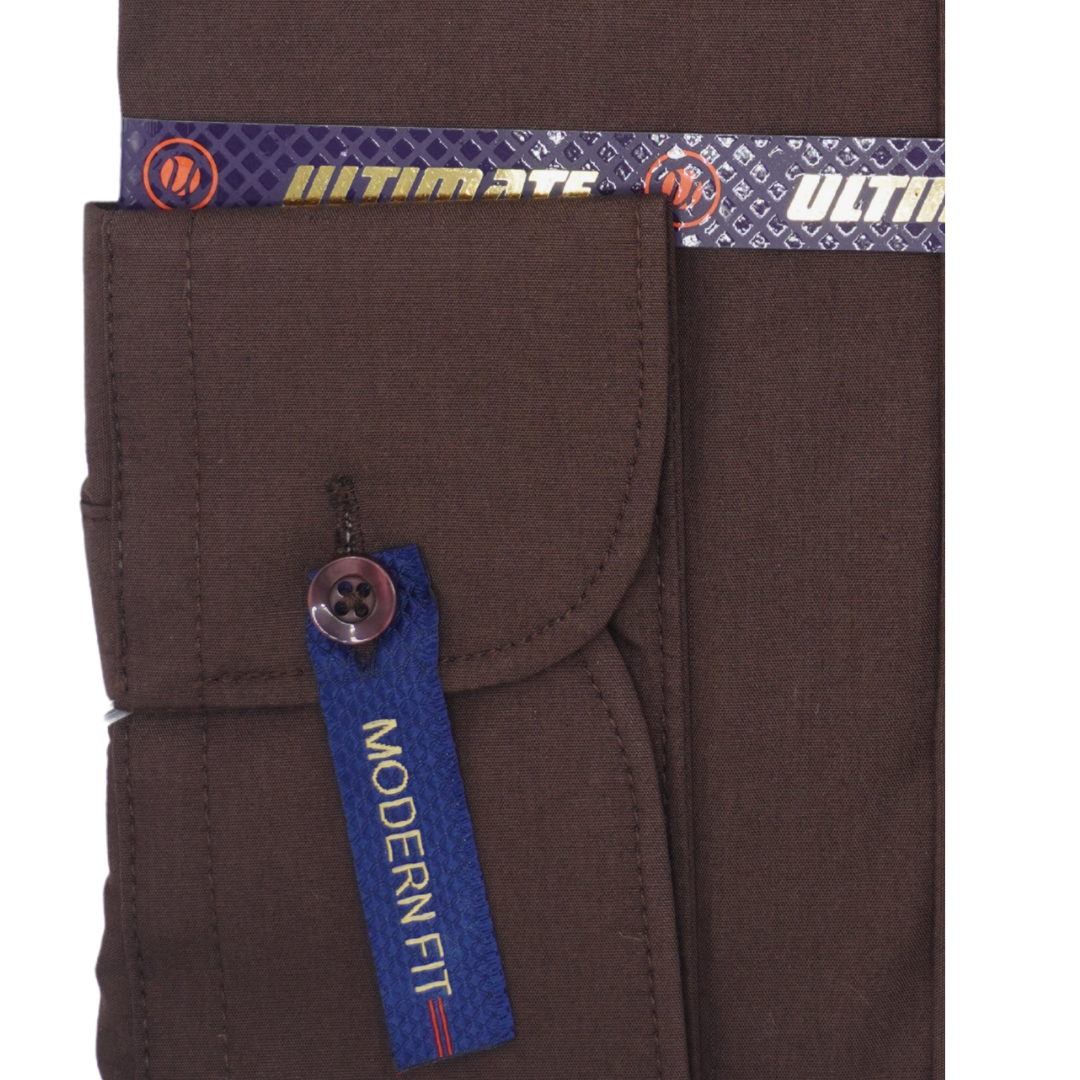 Solid Coffee Brown color dress shirt