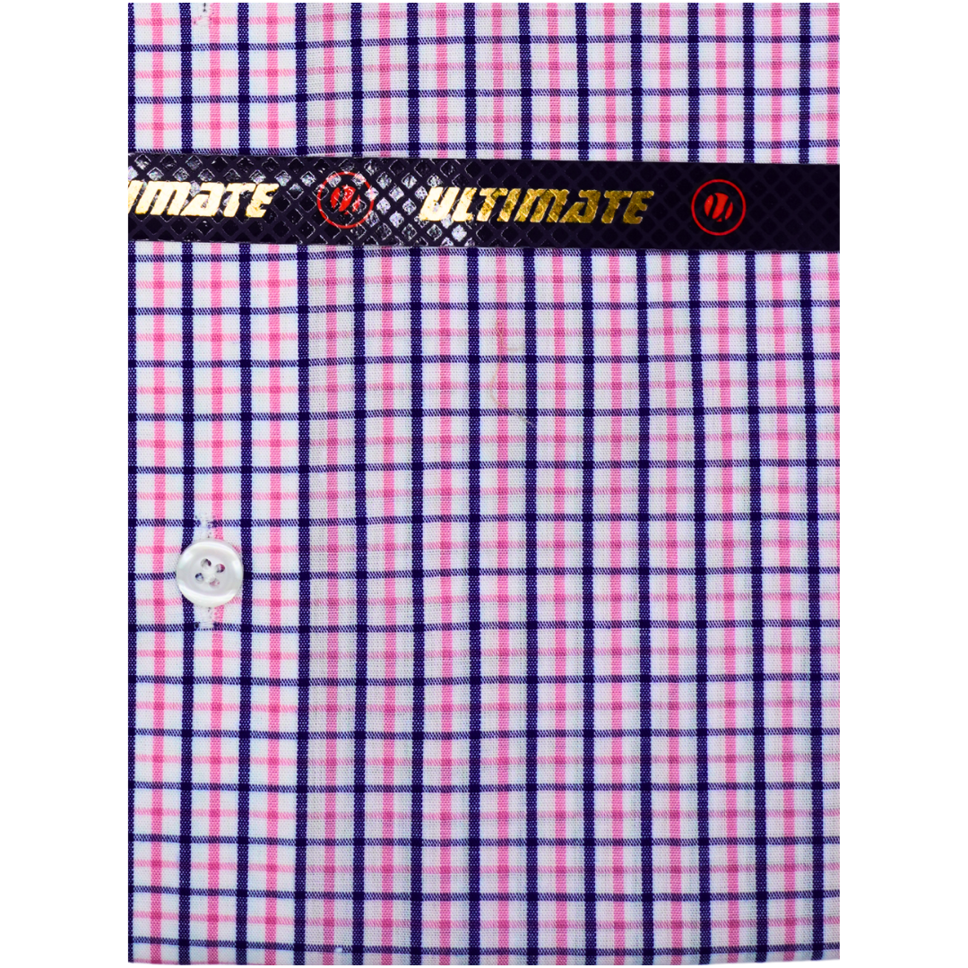Pink and Blue Checkered dress shirt