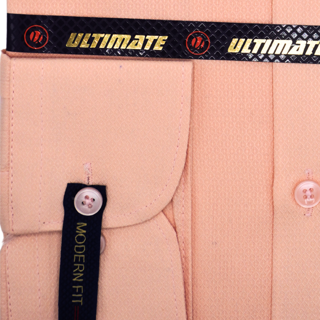 Solid Peach color dress shirt