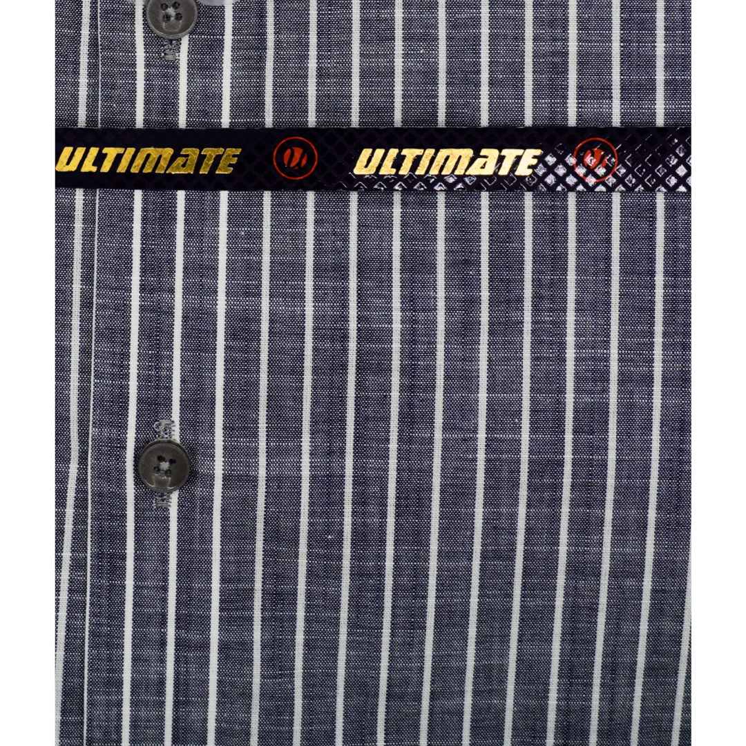 Navy Blue with White Stripes dress shirt